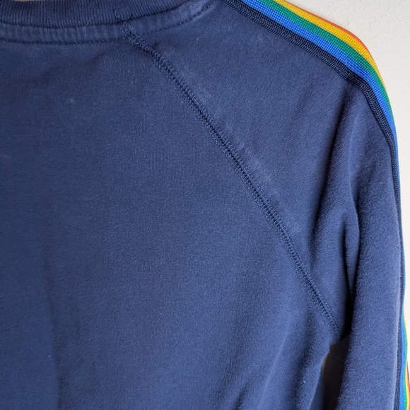 Primary Navy Dress with Rainbow Stripes - Picture 8 of 14